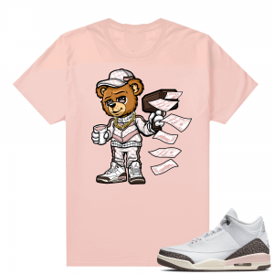 Dark Mocha 3s  Tees Pink Cash Cannon Bear