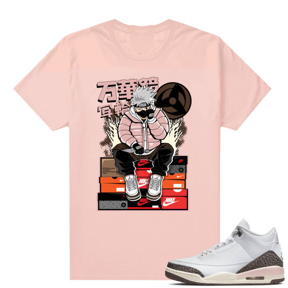 Dark Mocha 3s  Tees Pink Kakashi Hype