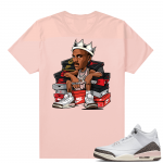 Dark Mocha 3s  Tees Pink MJ Sneaker King