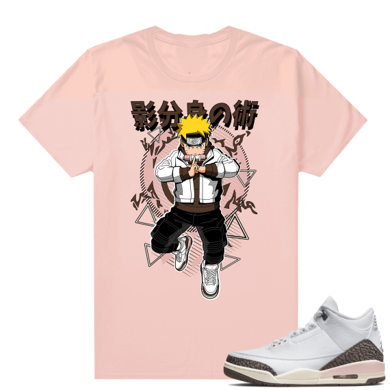 Dark Mocha 3s  Tees Pink Naruto