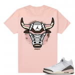 Dark Mocha 3s  Tees Pink Rare Air Bull