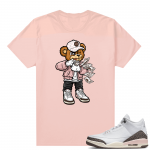 Dark Mocha 3s  Tees Pink Rich Bear