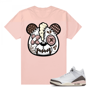 Dark Mocha 3s  Tees Pink SZY Heart Break Bear