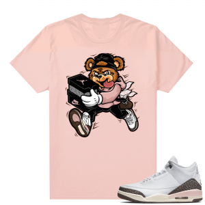 Dark Mocha 3s  Tees Pink Sneaker Heist Bear