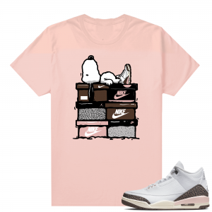 Dark Mocha 3s  Tees Pink Sneakerhead Snoopy