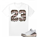 Dark Mocha 3s  Tees White 23 Drip