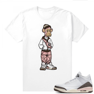 Dark Mocha 3s  Tees White Bored Ape Sneakerhead