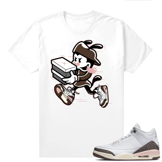 Dark Mocha 3s  Tees White Double Up