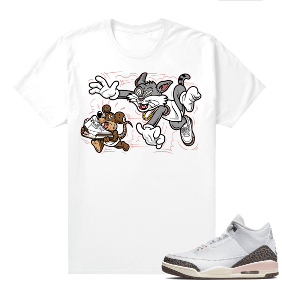 Dark Mocha 3s  Tees White Finessed