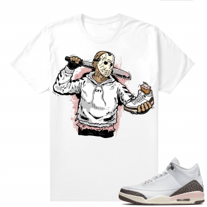 Dark Mocha 3s  Tees White Jason Cop