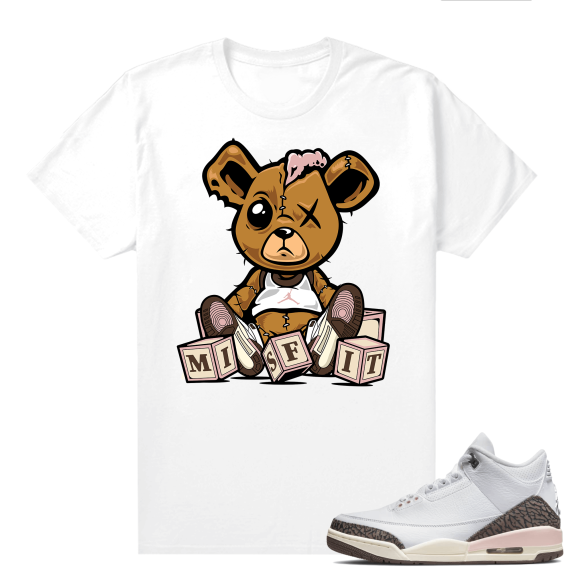 Dark Mocha 3s  Tees White Misfit Teddy