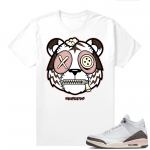 Dark Mocha 3s  Tees White Misunderstood Tiger