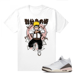 Dark Mocha 3s  Tees White Naruto