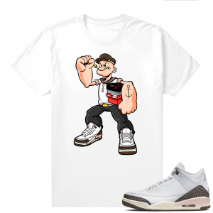 Dark Mocha 3s  Tees White Popeye