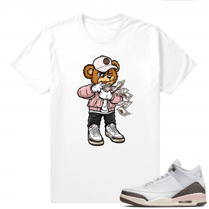 Dark Mocha 3s  Tees White Rich Bear