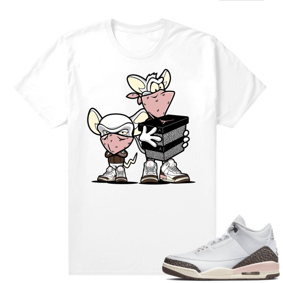 Dark Mocha 3s  Tees White Sneaker Heist