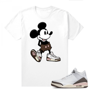 Dark Mocha 3s  Tees White Sneakerhead Mickey