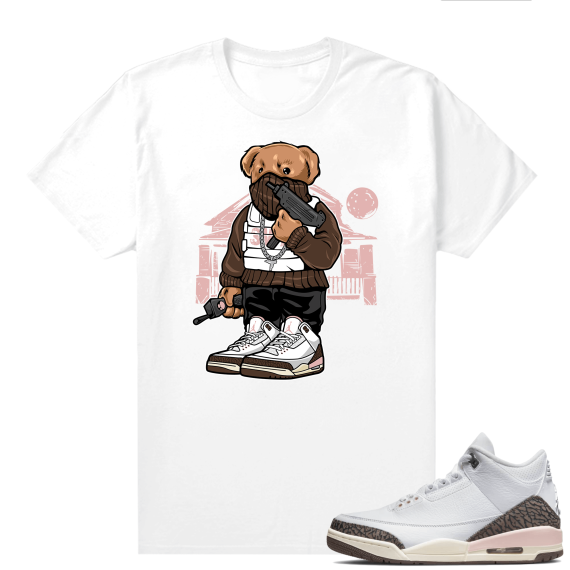 Dark Mocha 3s  Tees White Trap Bear