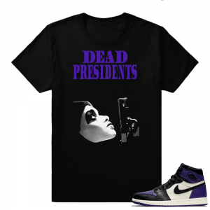 Matching Court Purple 1s shirt | Dead Presidents | Black shirt