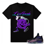 Nike Foamposites - Live Fresh Koolaid matching Eggplant t shirt - Black