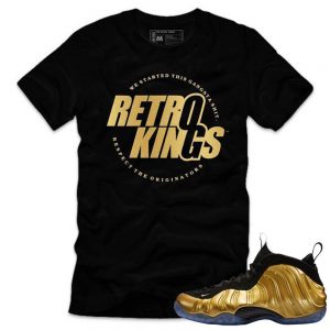 Nike Foamposite One Gold matching sneaker tees shirts |OG sneaker tees shirt Black| Streetwear Online