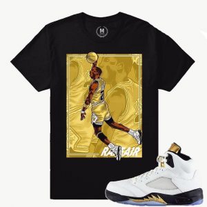 Match Olympic 5 Jordan Retro | Rare Air In the 5s | Black T shirt