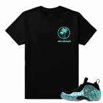 Nike Foamposites Island Green- Island Vibes Pocket Logo Matching Shirt - Black