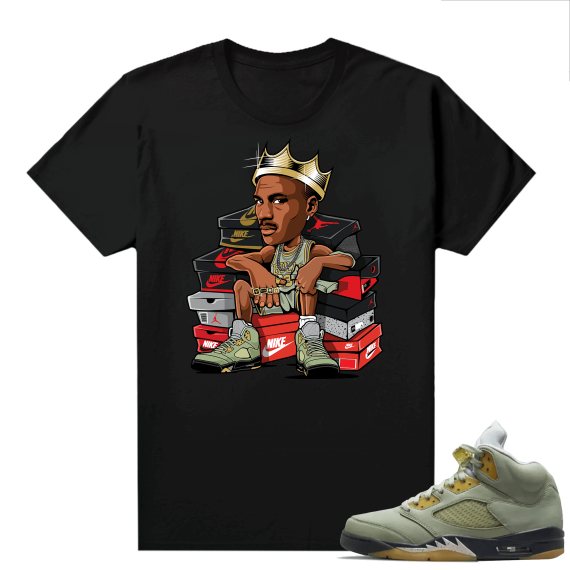 Jade Horizon 5s  Tees Black MJ Sneaker King