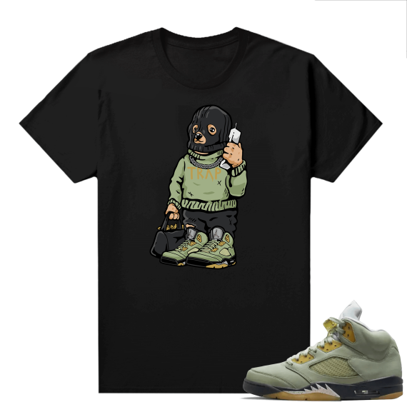 Jade Horizon 5s  Tees Black Ski Mask Bear