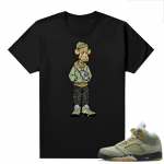 Jade Horizon 5s  Tees Black Sneaker Ape