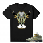 Jade Horizon 5s  Tees Black Sneaker Raging Bull