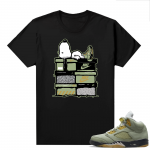 Jade Horizon 5s  Tees Black Sneakerhead Snoopy