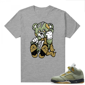 Jade Horizon 5s  Tees Heather Gray Designer Bear