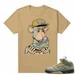 Jade Horizon 5s  Tees Tan Bored Ape Sneaker Club