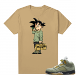 Jade Horizon 5s  Tees Tan Drippy Goku