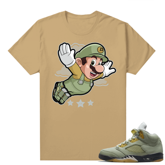 Jade Horizon 5s  Tees Tan Fly Mario