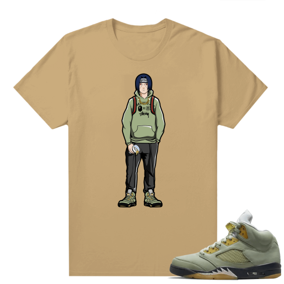 Jade Horizon 5s  Tees Tan Itachi Hype