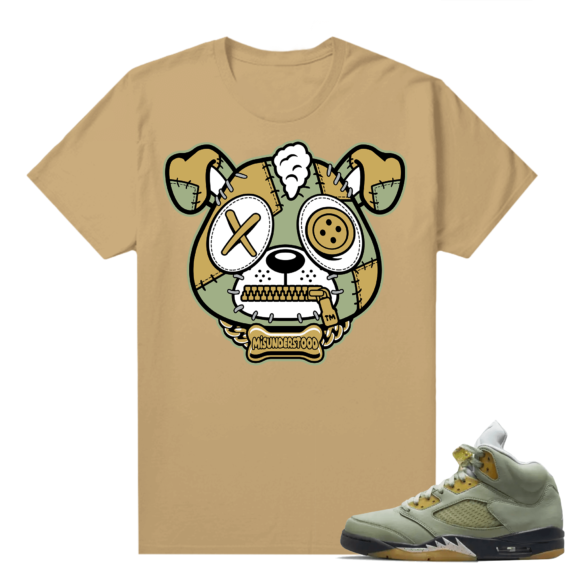 Jade Horizon 5s  Tees Tan Misunderstood Puppy