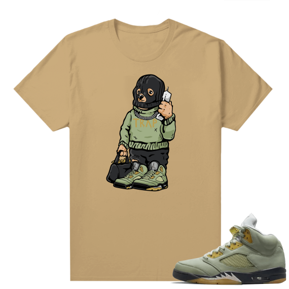 Jade Horizon 5s  Tees Tan Ski Mask Bear