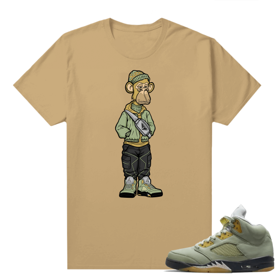 Jade Horizon 5s  Tees Tan Sneaker Ape