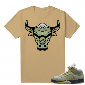 Jade Horizon 5s  Tees Tan Sneaker Bull