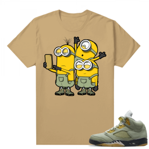 Jade Horizon 5s  Tees Tan Sneaker Minions