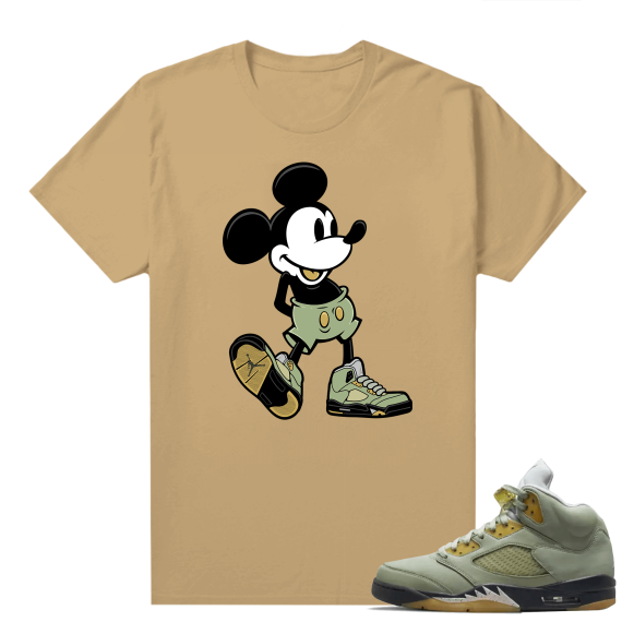 Jade Horizon 5s  Tees Tan Sneakerhead Mickey