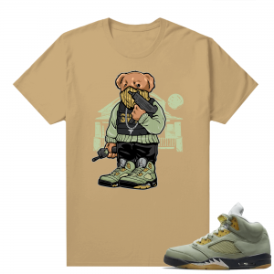 Jade Horizon 5s  Tees Tan Trap Bear