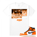 Match Reverse Shattered Backboard 1s Jordan Retro | ICONIC | White T shirt