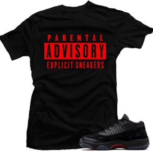 Referee 11s Low | Matching shirt 'Explicit sneakers' | Black shirt