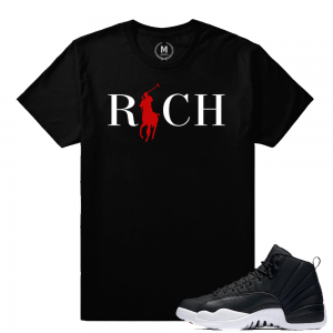 Match Neoprene 12s Jordan Retro | Country Club Rich | Black T shirt