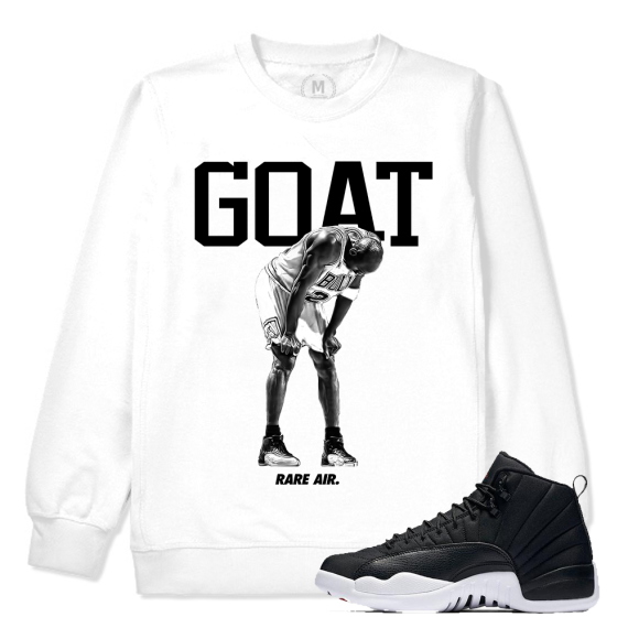 Match Neoprene 12s Jordan Retro | Goat | White Crewneck Sweatshirt