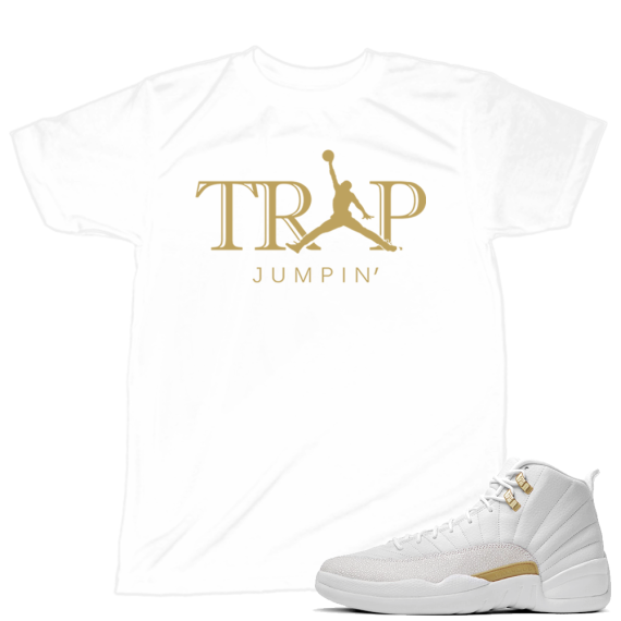 Match OVO 12 Jordan Retro | Trap Jumpin| White T shirt