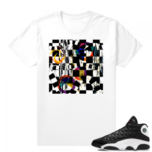 Reverse He Got Game Jordan 13 shirt White - Abstract Art